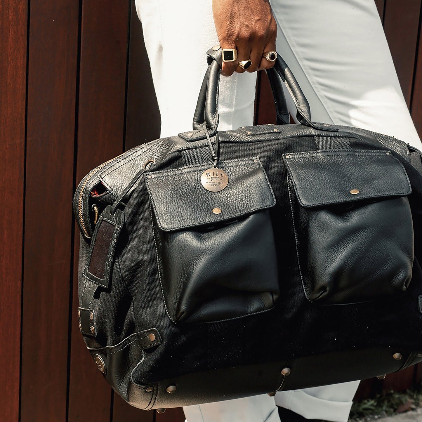 Canvas and Leather Travel Duffle