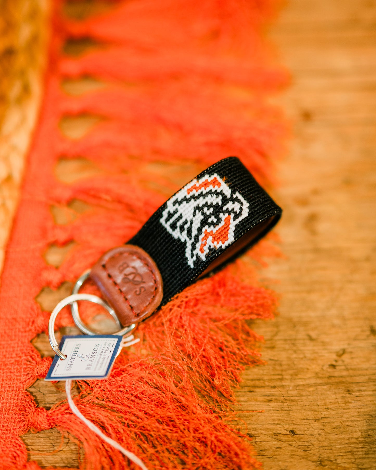 UTPB Needlepoint Key Fob