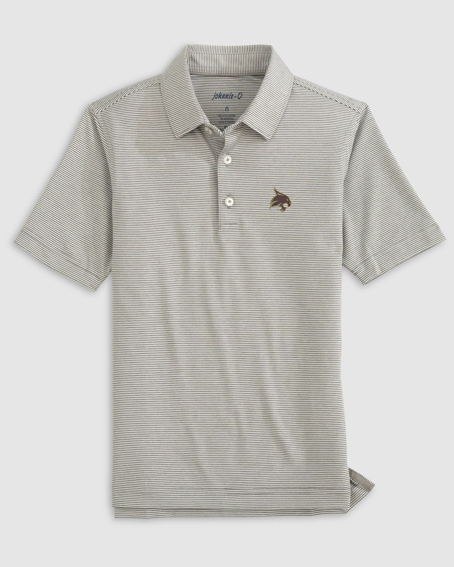 Texas State Lyndonn Jr. Striped Jersey Performance Polo