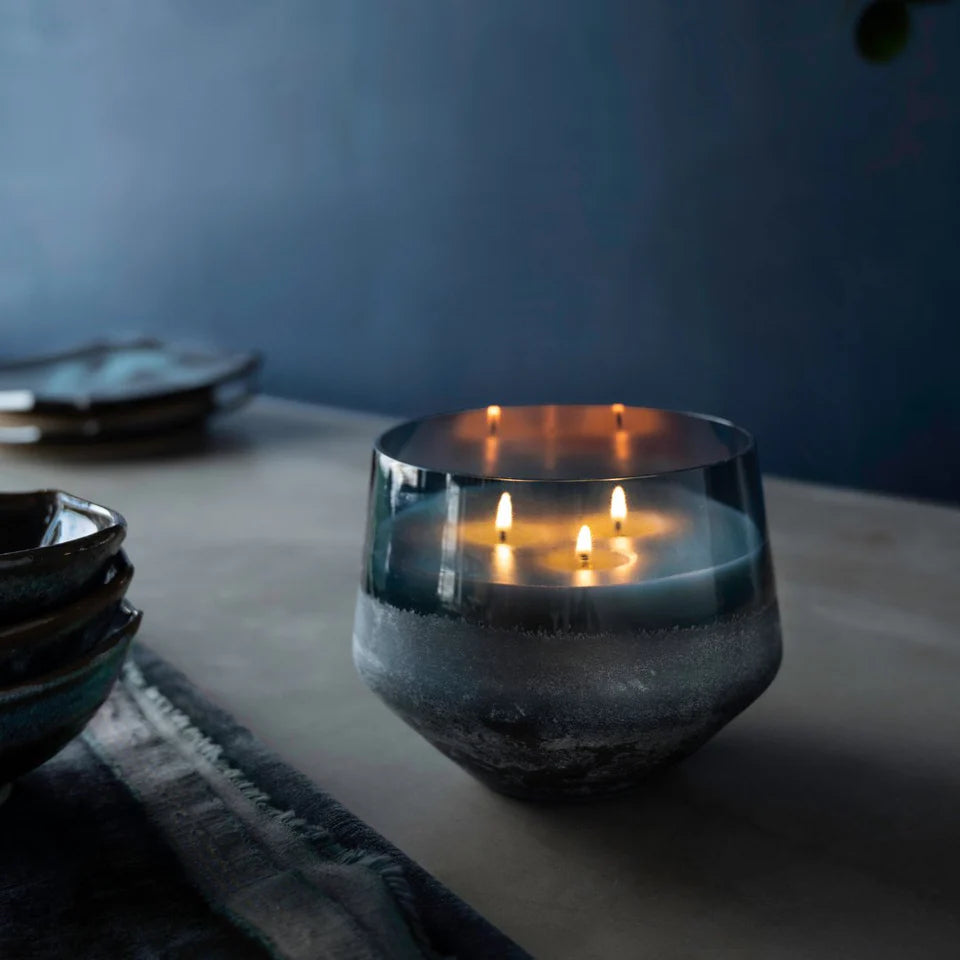Hidden Lake Large Baltic Glass Candle