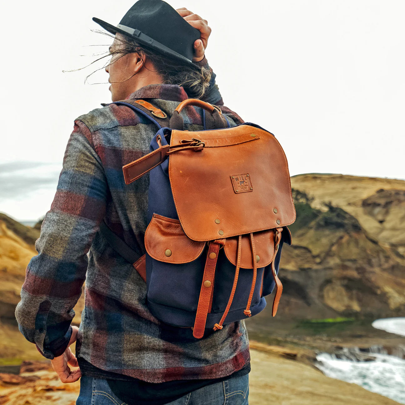 Lennon Canvas and Leather Backpack