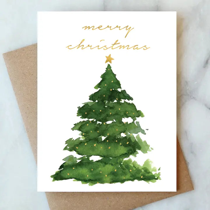 Merry Christmas Tree Greeting Card