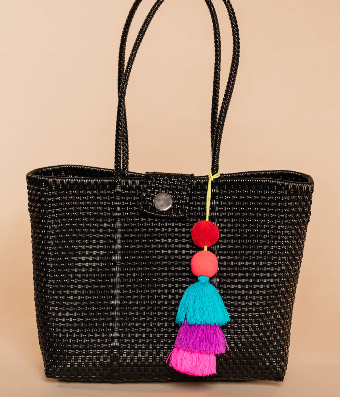 Solid Black Hombro Bag