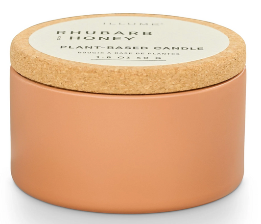 Rhubarb and Honey Cork Tin Candle