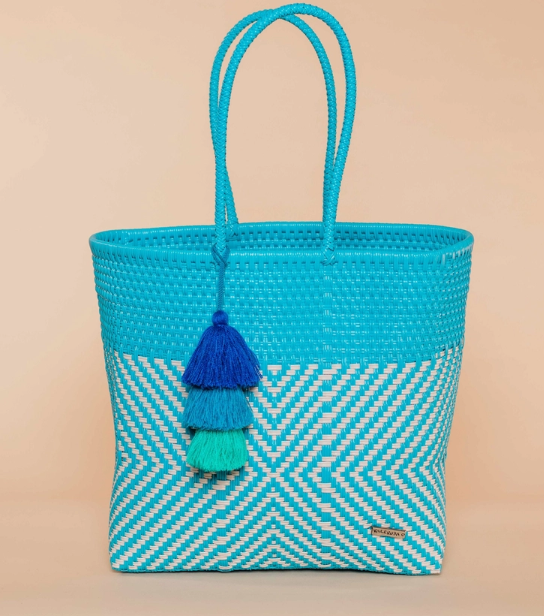 Aqua Blue Playera Tote