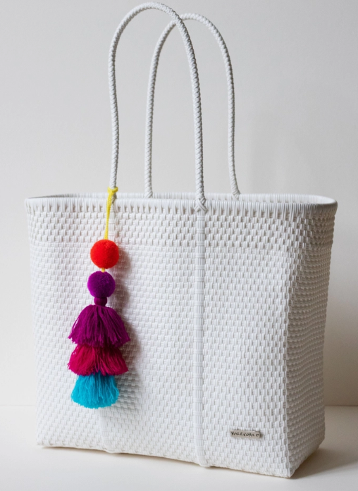 Solid White Playera Tote