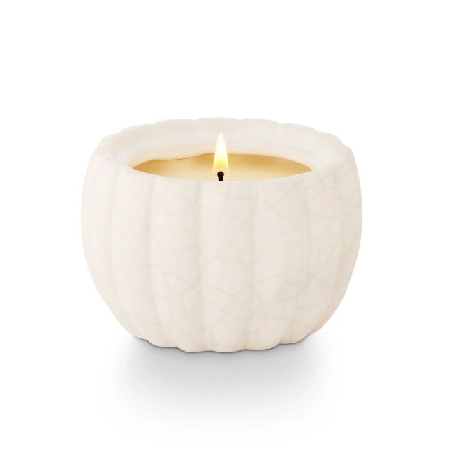 Maple Marshmallow Ceramic Leaf Candle