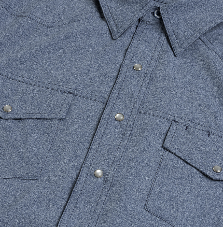 Deep Water Pearl Snap Shirt | Long Sleeve