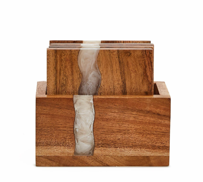Verglas Set of 4 Coasters with Holder