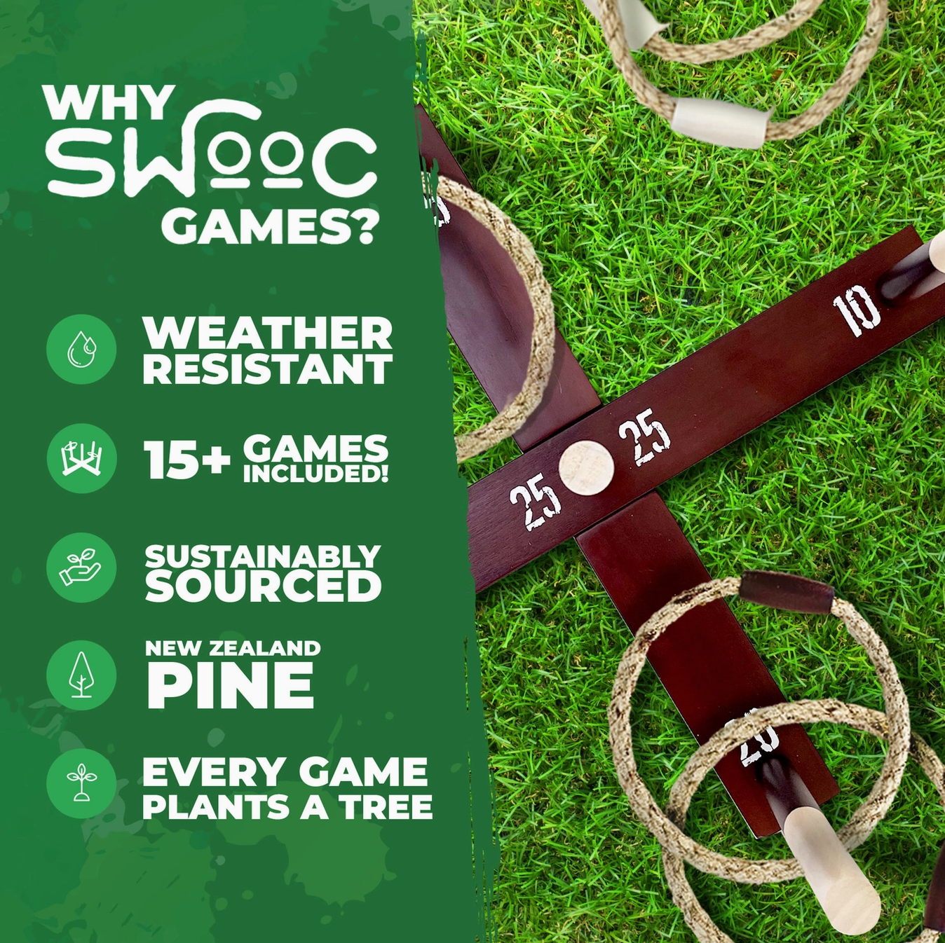 Rustic Ring Toss Outdoor Game