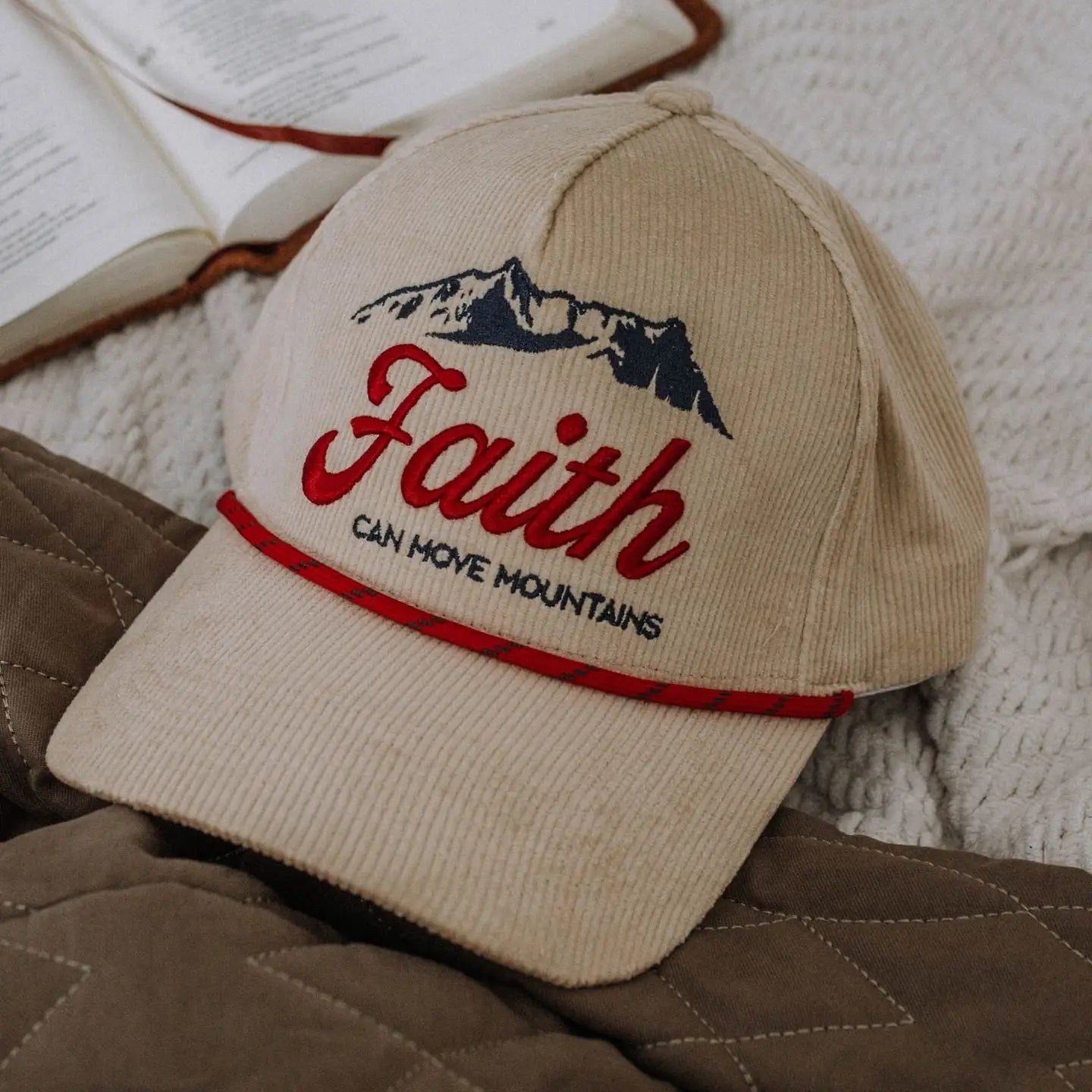 Faith can move mountains hat