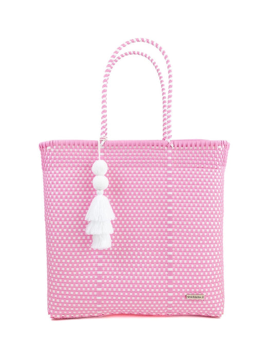 Pastel Pink and White Checkered "Extra" Jumbo Tote