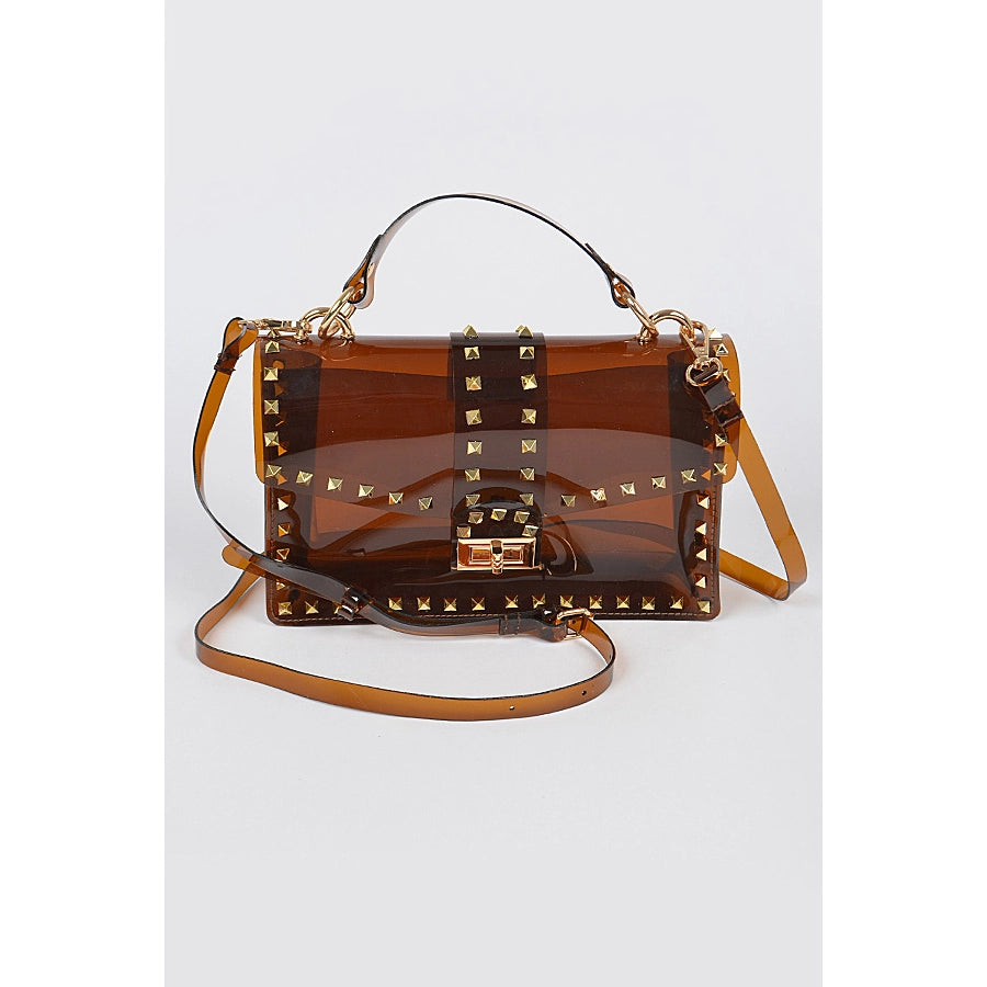 Clear Studded Crossbody Bag