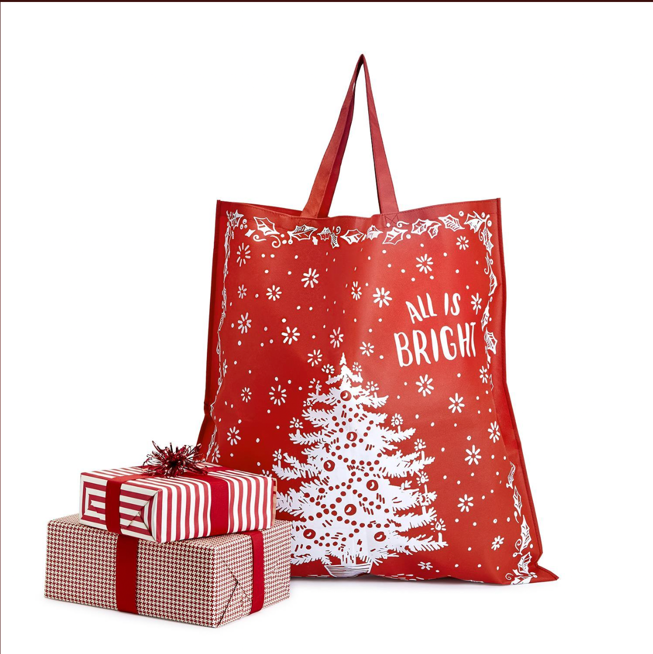 "All is Bright" Oversized Christmas Tote