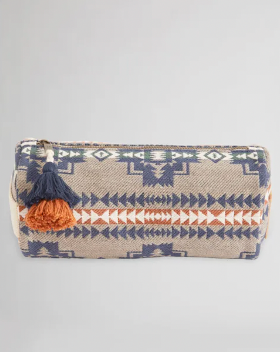 Cotton Jacquard Cosmetic Bag