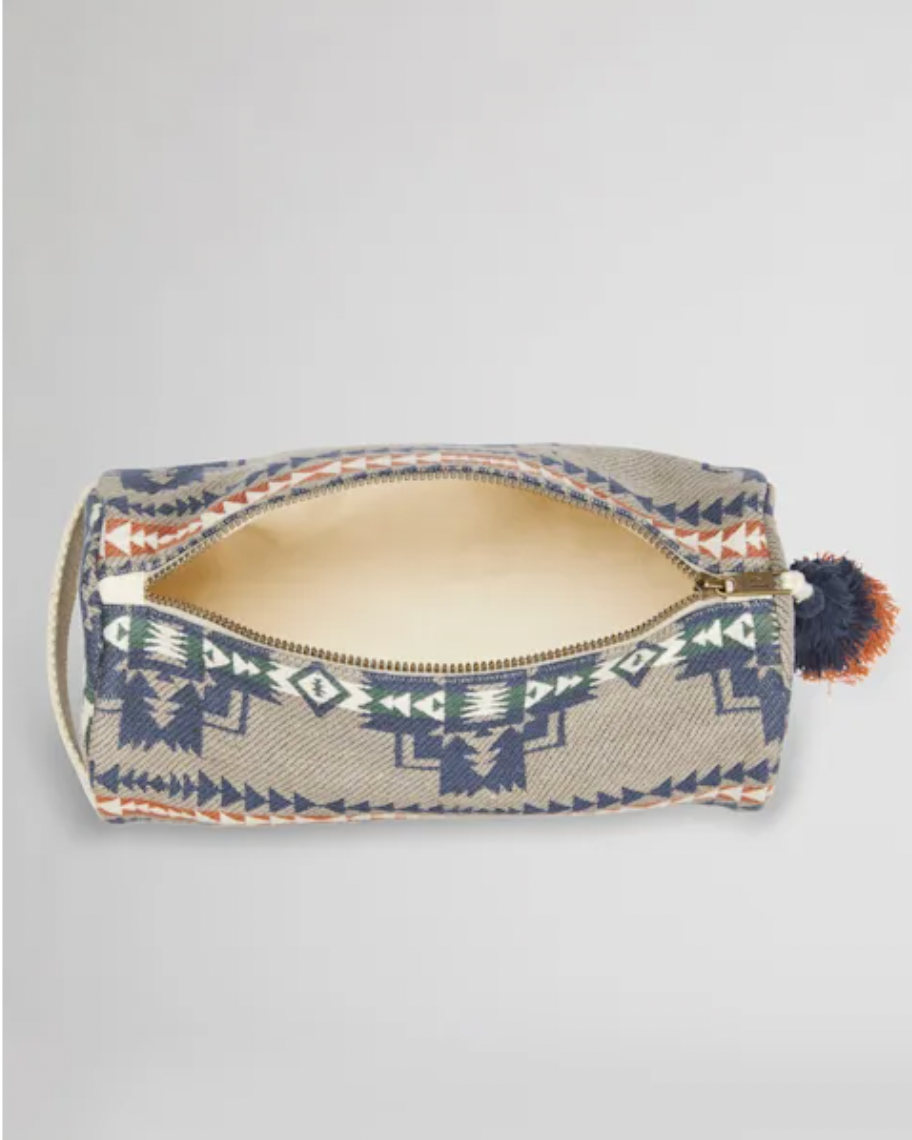 Cotton Jacquard Cosmetic Bag
