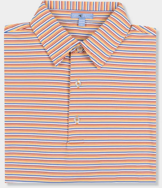 Driftwood Stripe Performance Polo