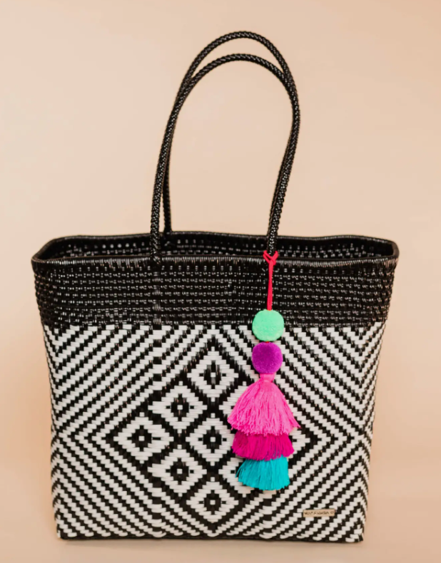 Black Kaleidoscope Playera Tote