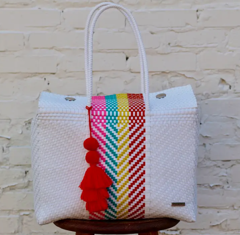 Colorful Stripes Overnight Tote
