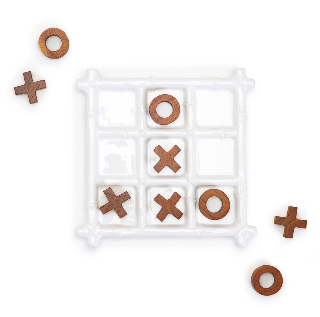 Faux Bamboo Tic Tac Toe Game