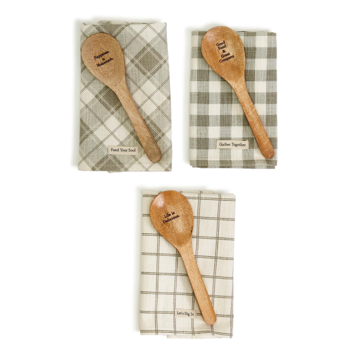 Dish Towel Wooden Spoon Set