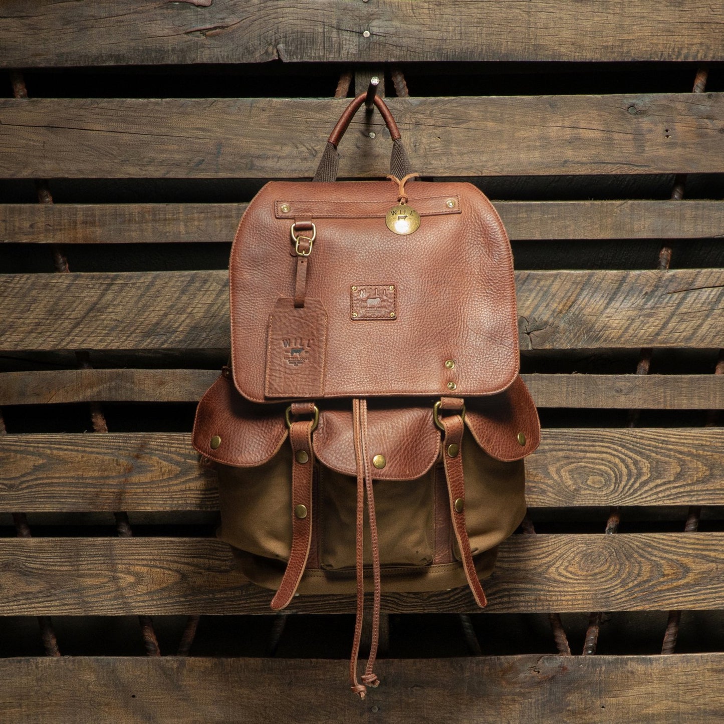 Lennon Canvas and Leather Backpack