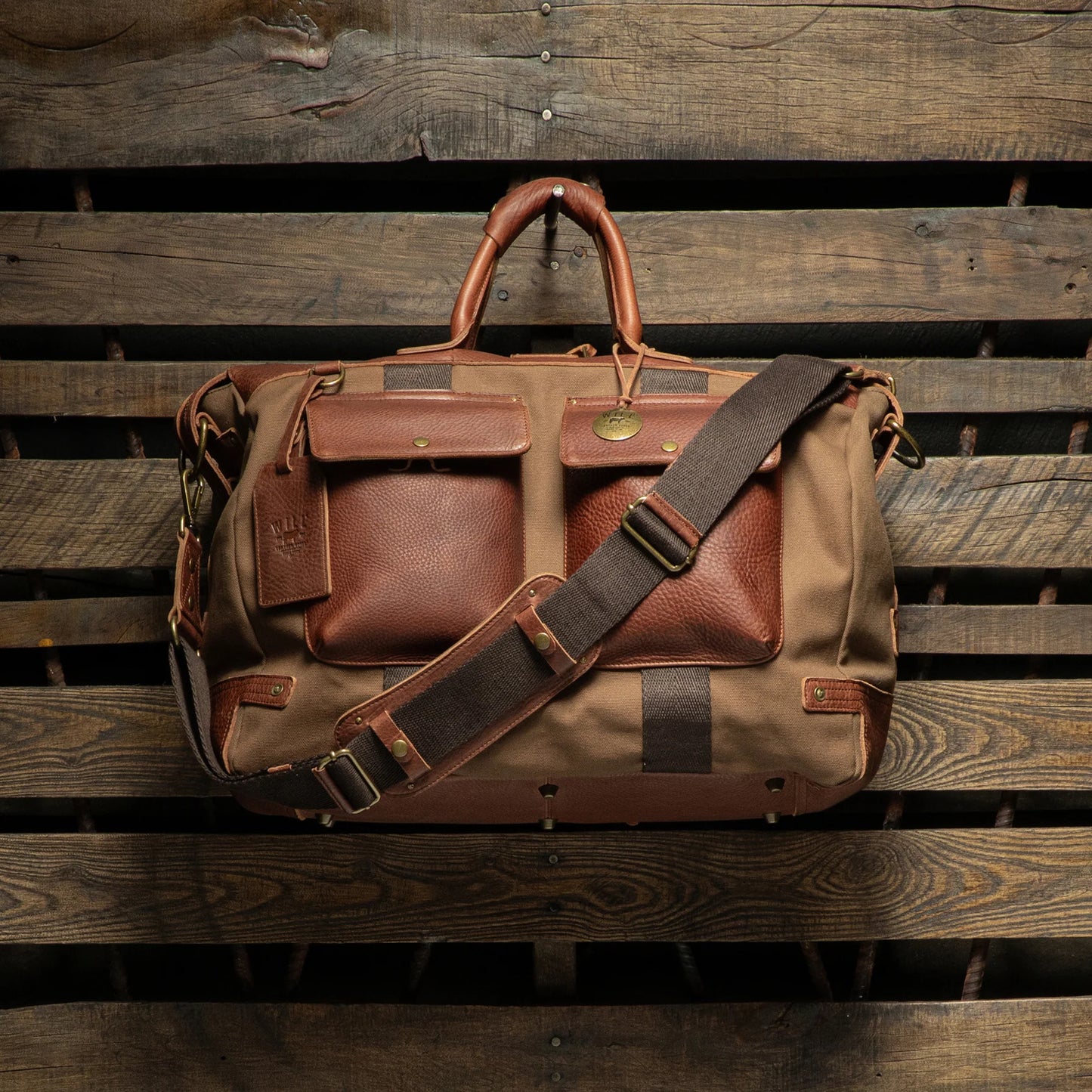 Canvas and Leather Travel Duffle