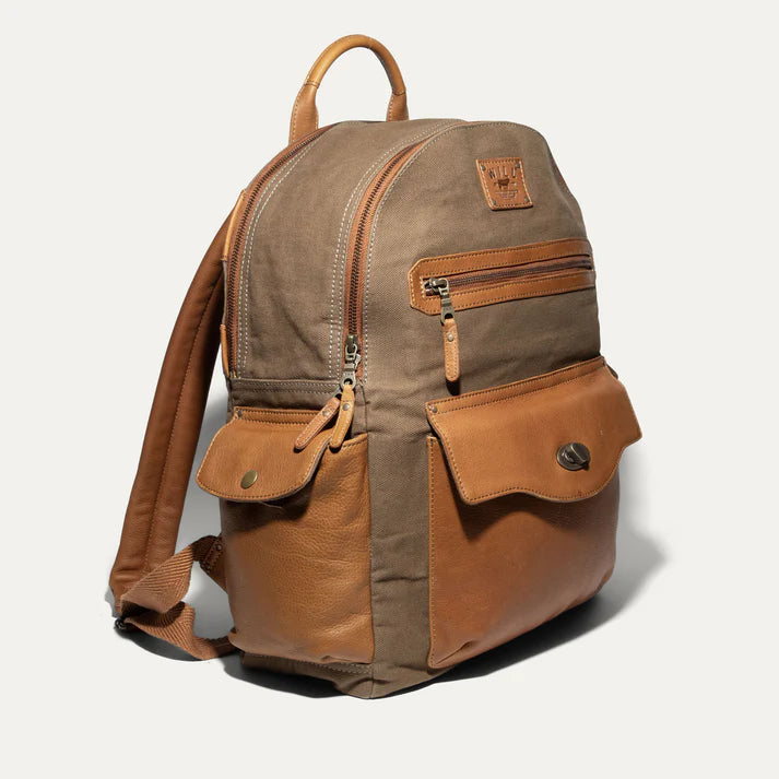 Canvas and Leather Backpack