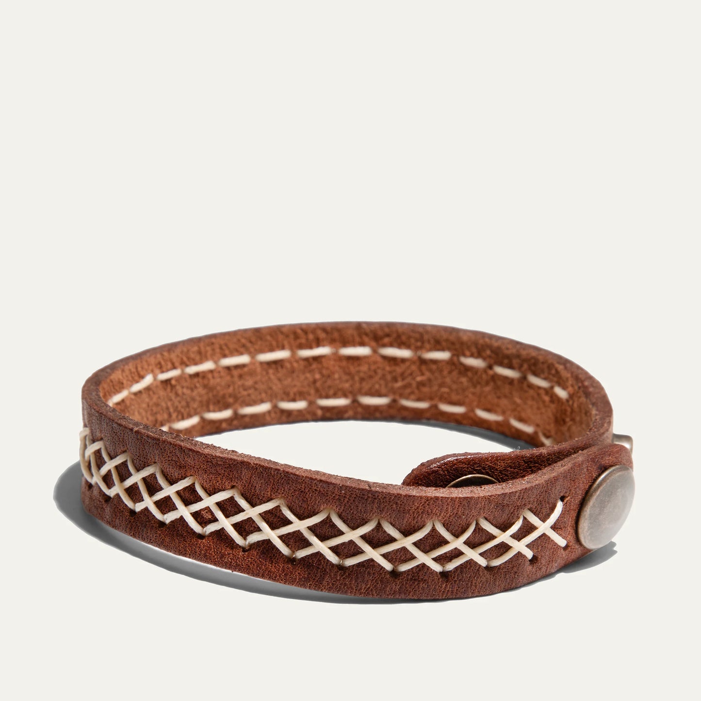 Cross Stitch Leather Cuff