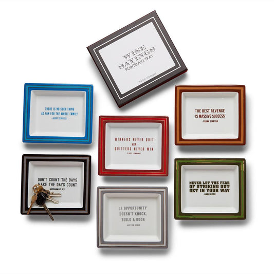 S/6 Wise Sayings Gentleman's Desk Tray Each in Gift Box