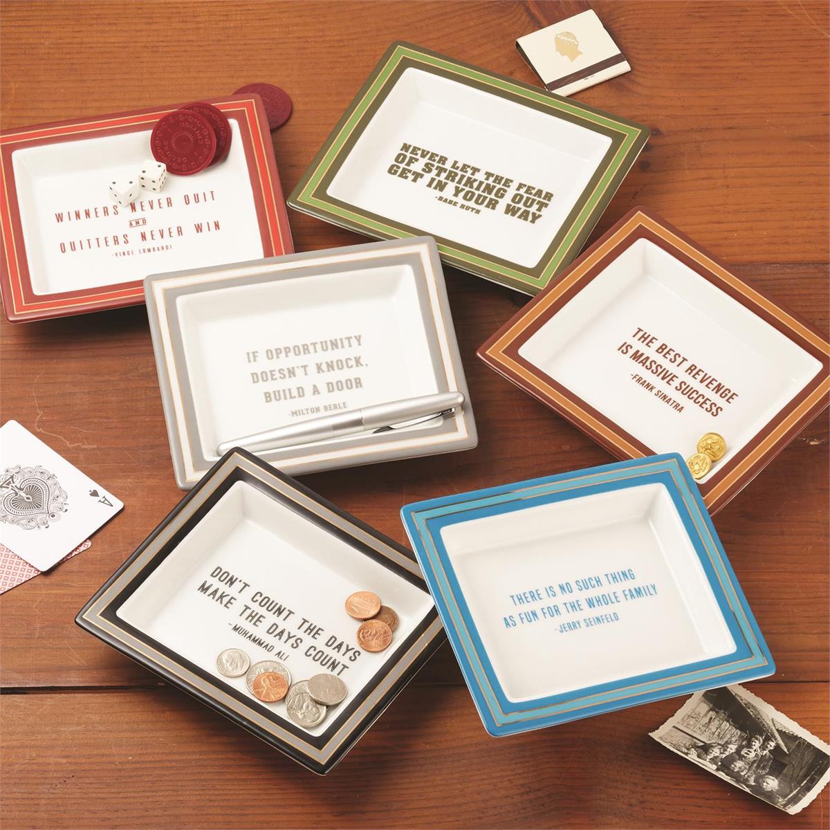 S/6 Wise Sayings Gentleman's Desk Tray Each in Gift Box