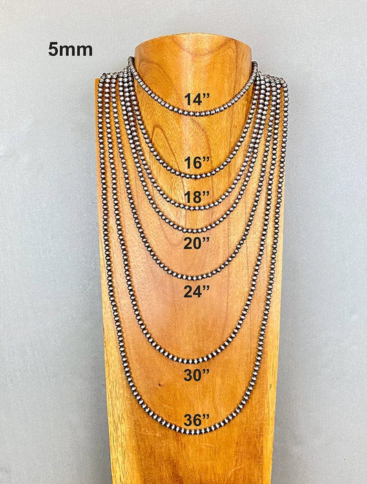 Navajo Perals 5mm 16" Necklace