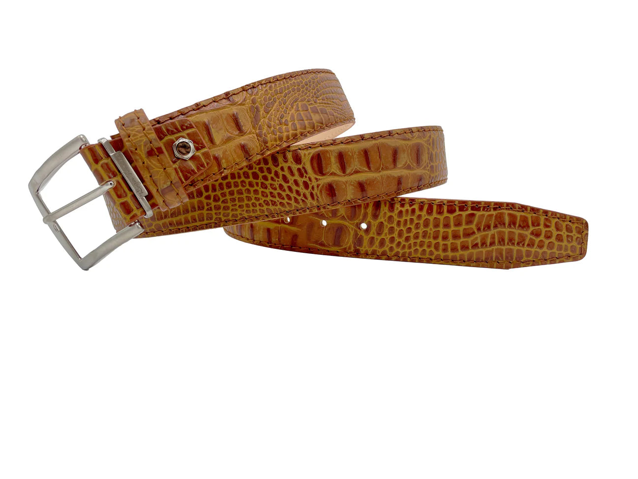 Antique Faux Crocodile Belt - 40mm
