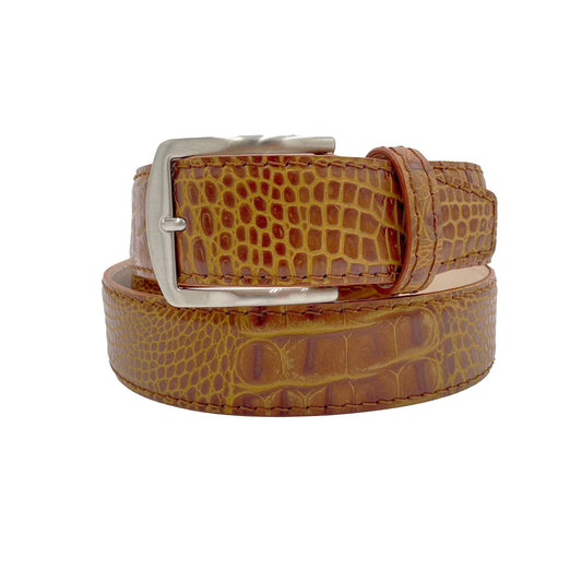 Antique Faux Crocodile Belt - 40mm