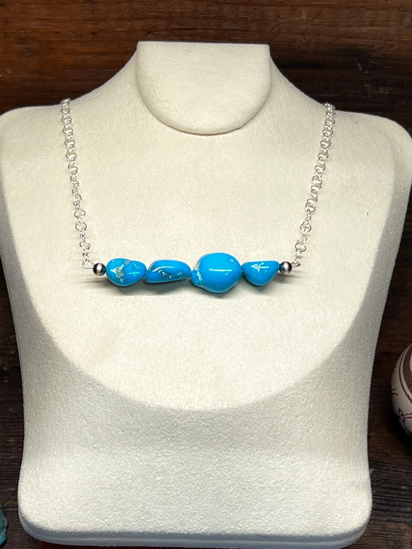 Nugget Bar Necklace (Dark Blue)