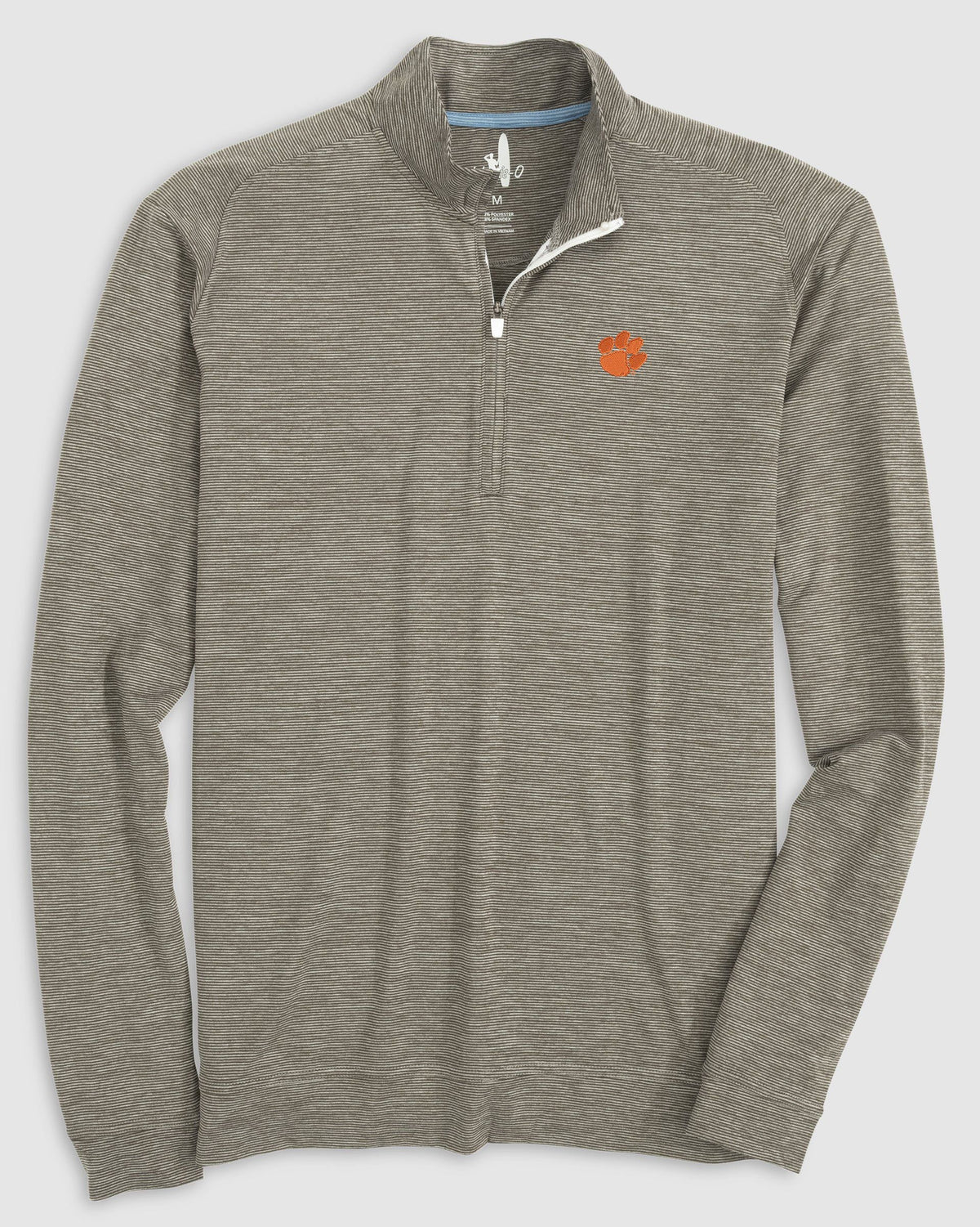 Clemson Vaughn Striped Performance 1/4 Zip