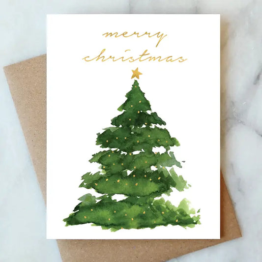 Merry Christmas Tree Greeting Card