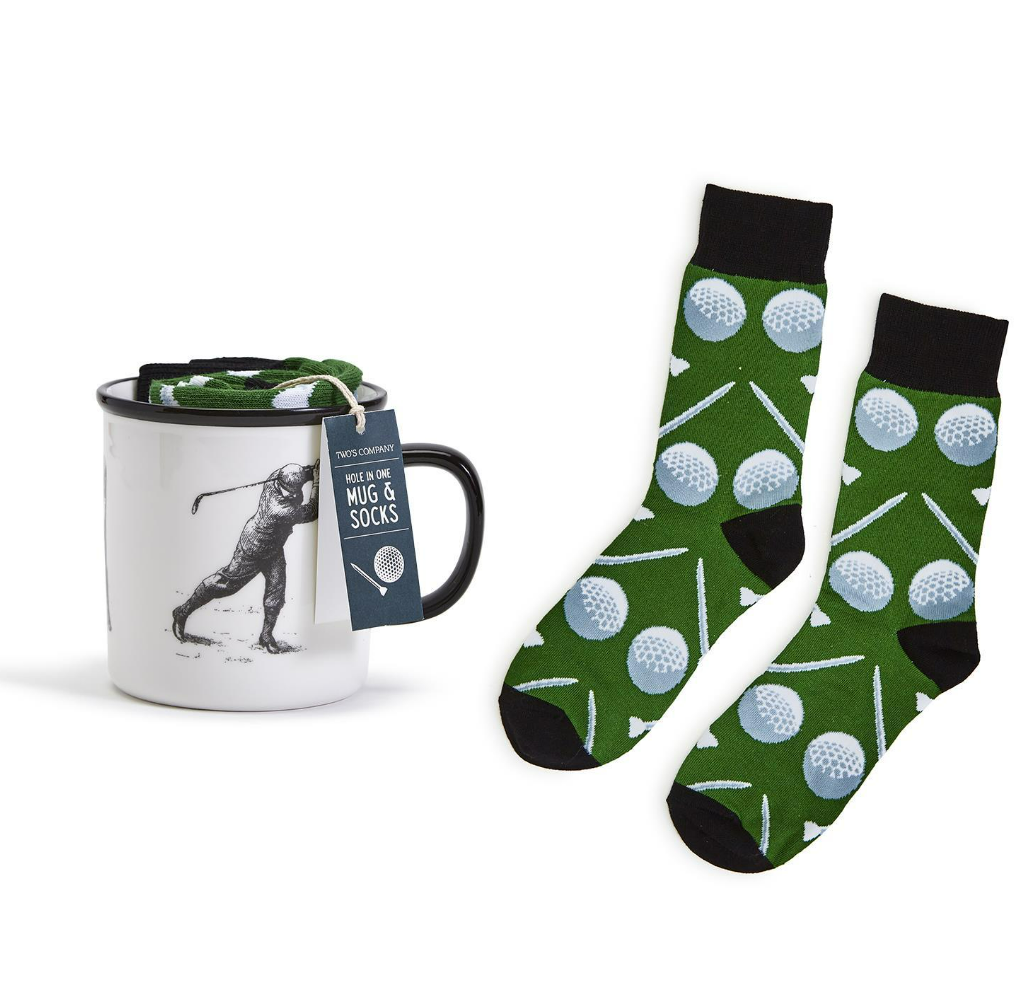 Hole-In-One Mug and Pair of Socks Gift Set