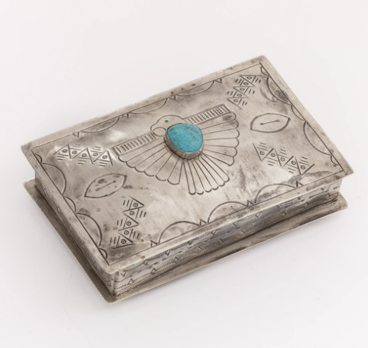 Stamped Thunderbird Box with Turquoise