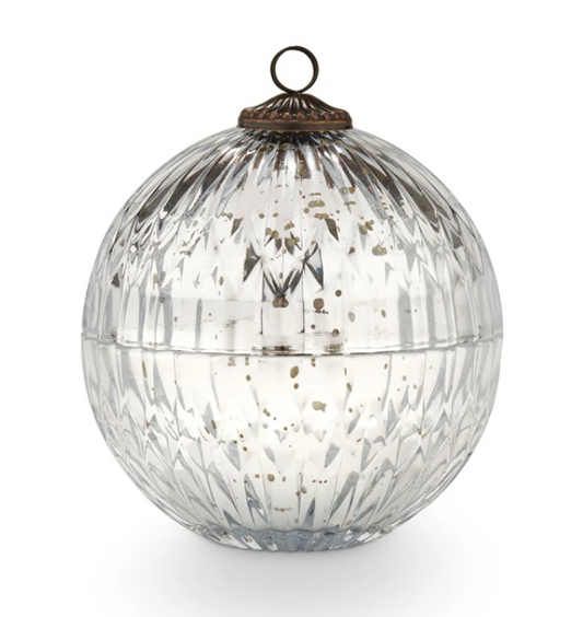 Silver Balsam & Cedar Mercury Ornament Candle