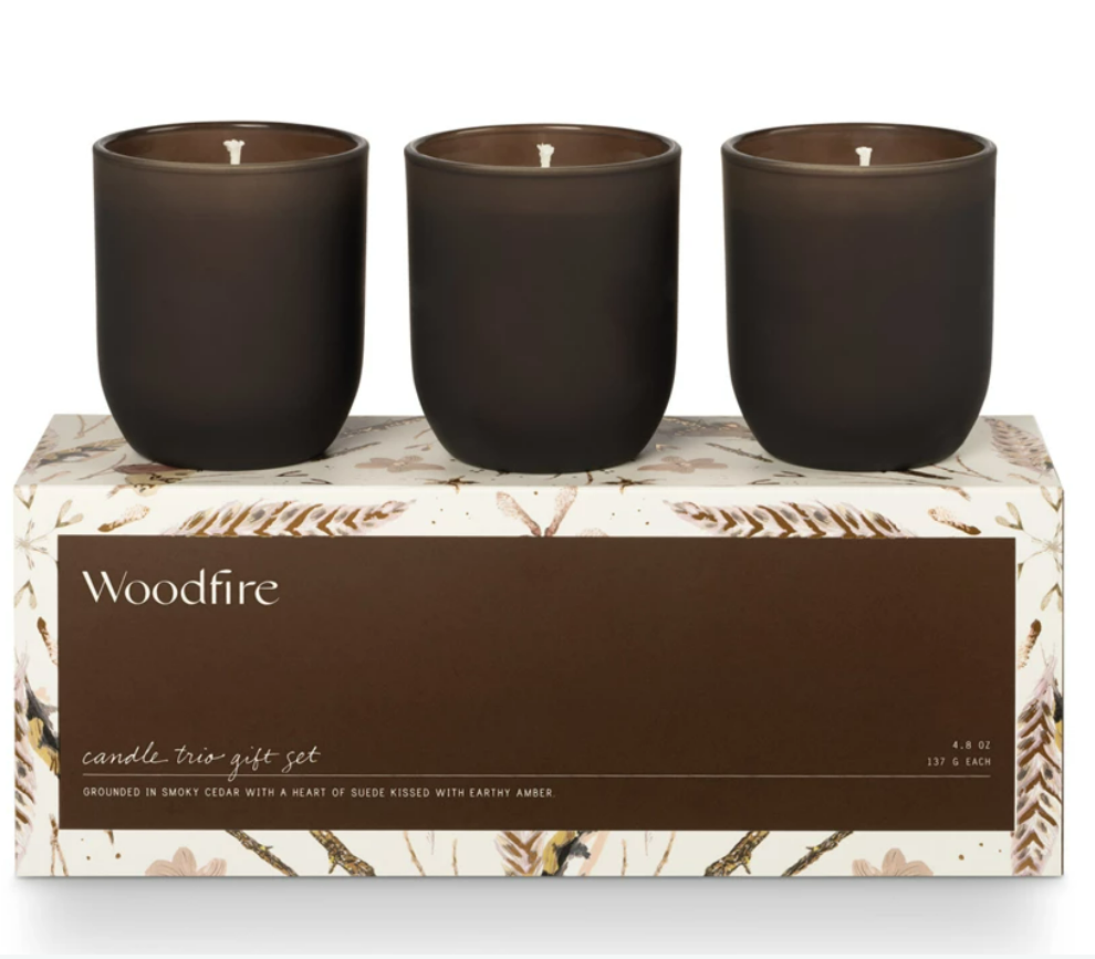 Woodfire Candle Trio Gift Set