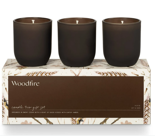 Woodfire Candle Trio Gift Set