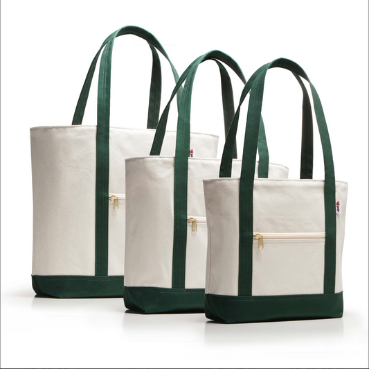Barrier Island Shoulder Tote with Zipper Top