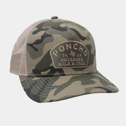 Camo Wild and Free Trucker Hat