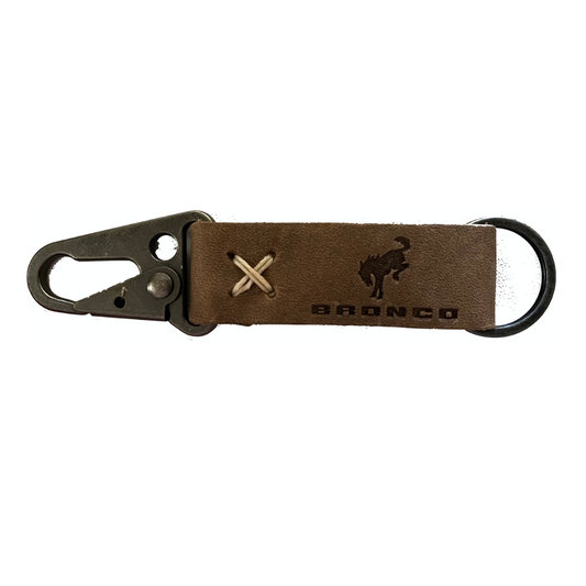 Bronco Leather Keychain