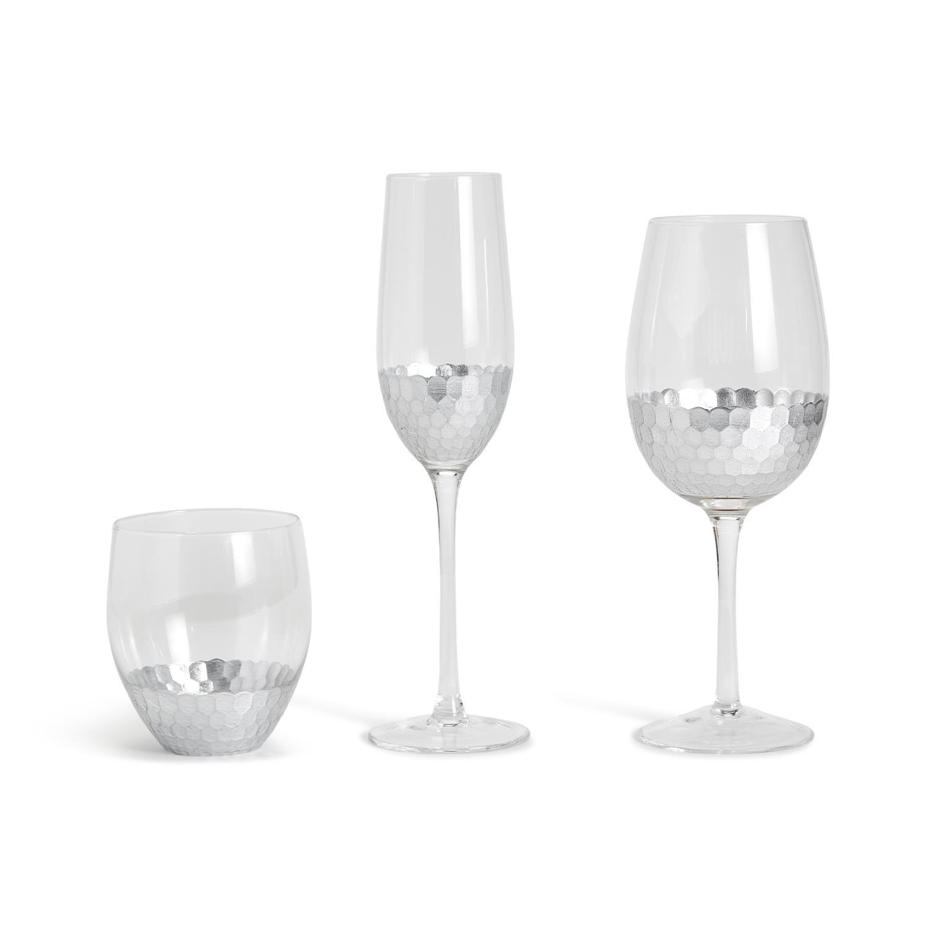 Silver Sparkle Wine Glass 20oz