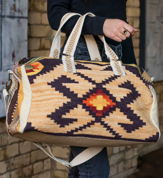 Tan Aztec Duffel