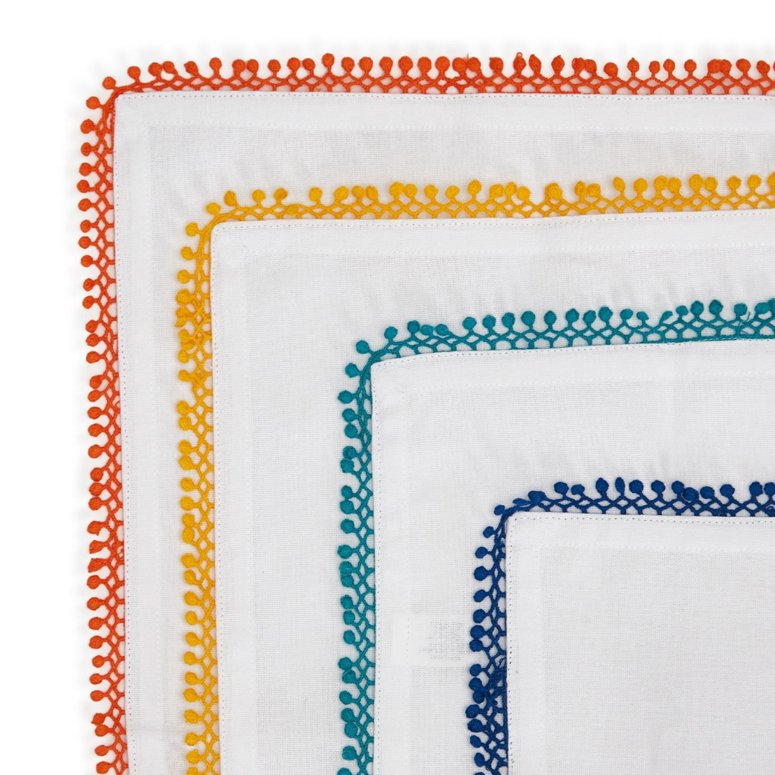 Lace Crochet Trimmed Napkins