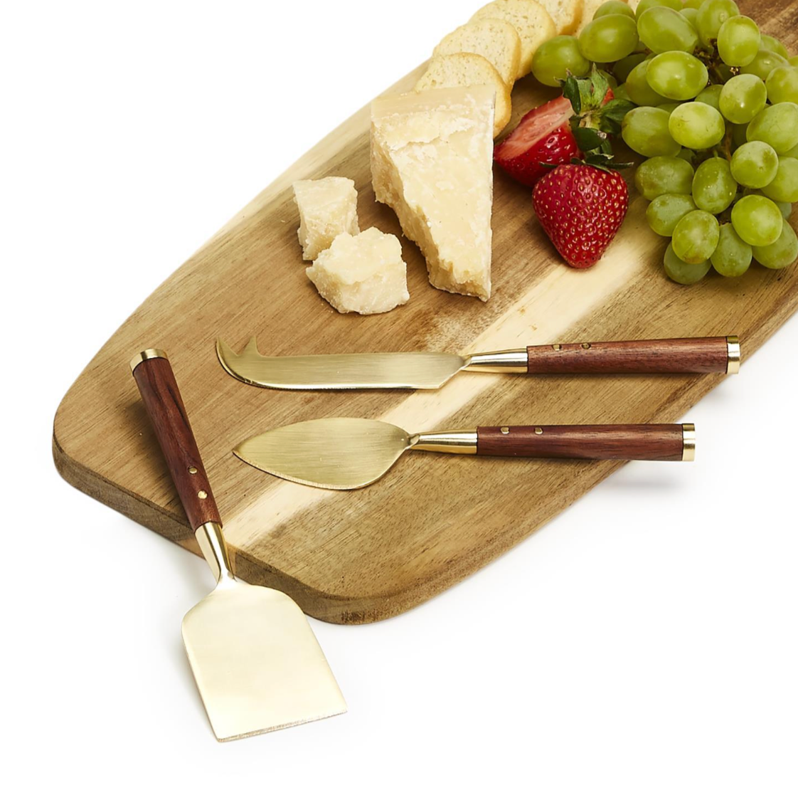 Wood Set of 3 Cheese Knives