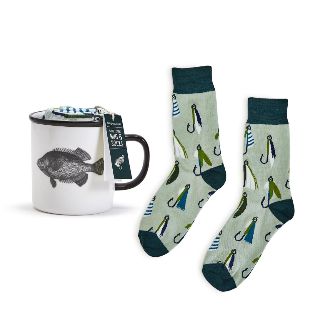 Gone Fishin' Mug and Socks Set